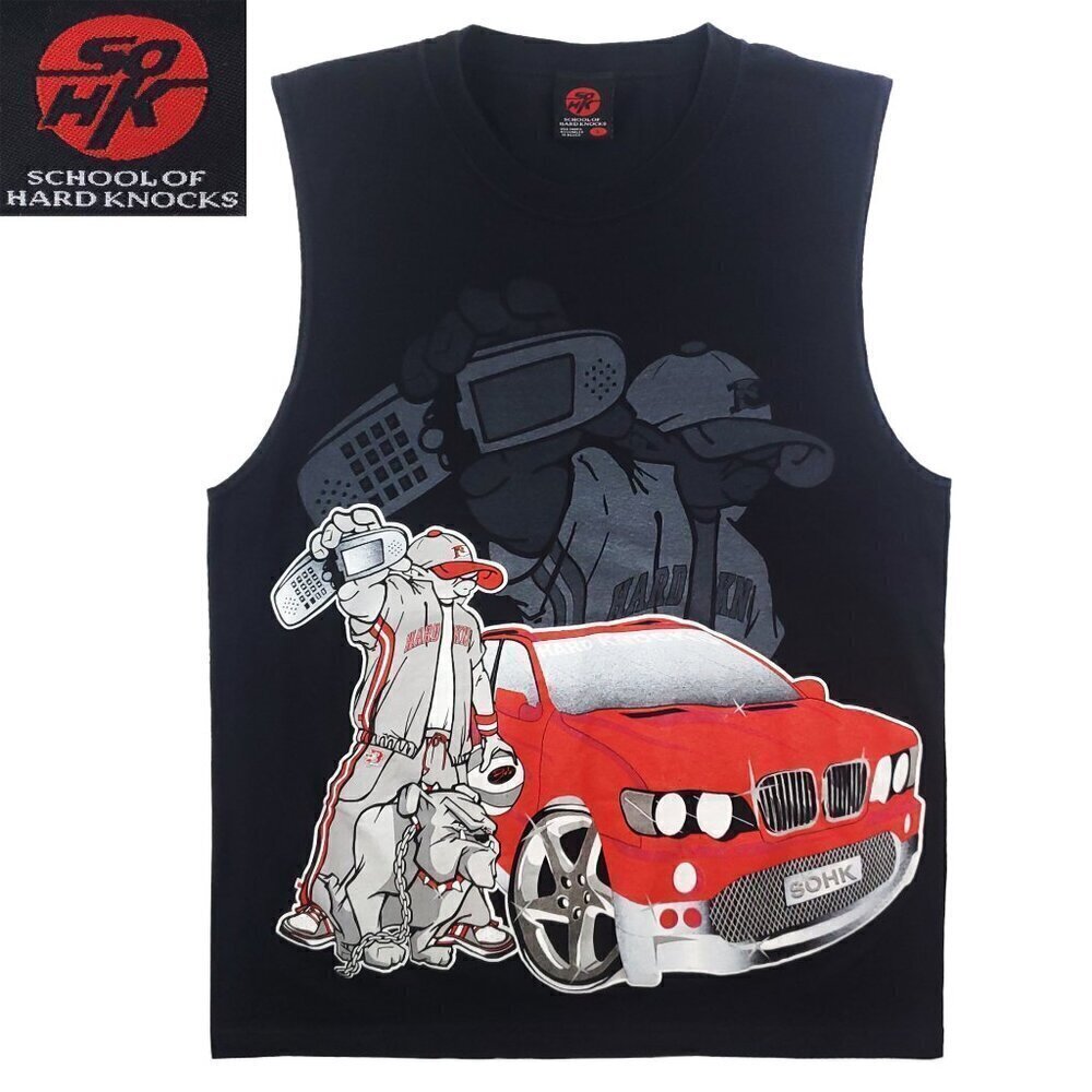 School of Hard Knocks Tank Top Vintage Y2K SOHK Hip Hop Bling SUV Graphics Large
